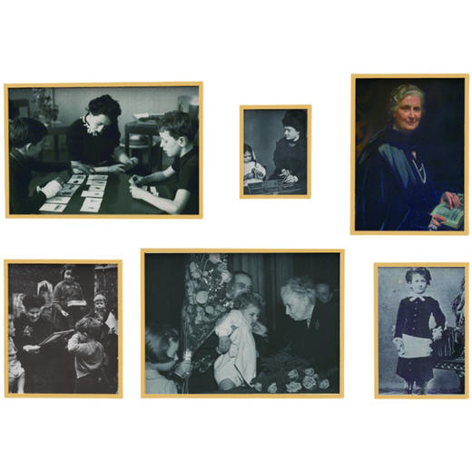 新款 现代简约蒙台梭利组合画像木质镜框幼儿园走廊背景墙装饰画 商品图4