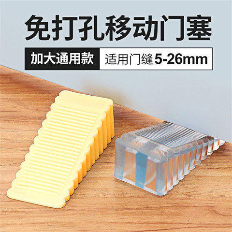【2个装】硅胶防风门塞门档门阻顶门器安全门卡防撞固定门吸宝宝防夹手创意 商品图1