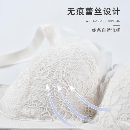 【秒杀品不退不换】小胸显大经典款❗皇家丽美唯美浪漫复古蕾丝无钢圈文胸内衣WW908-3 商品图5