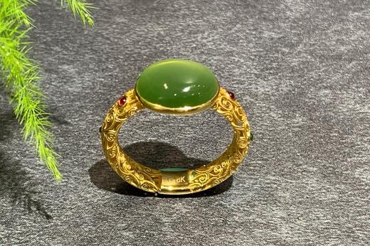 【御珠宫坊】金镶碧玉戒指 商品图4