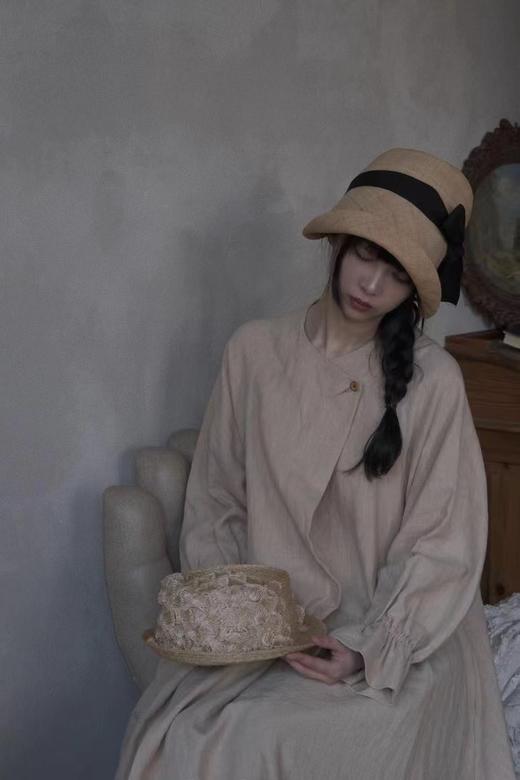 Kreuzzz  原色/黑色heia拉菲草侍女帽 商品图5