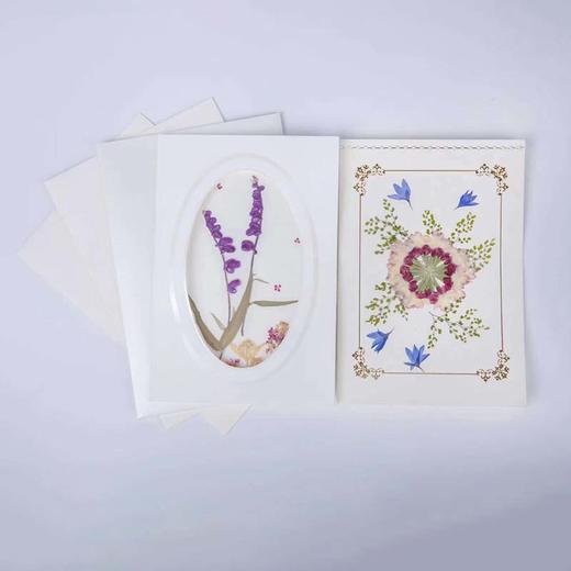 日本制押花粉色贺卡 商品图0