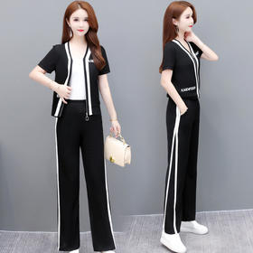 YWE 68127气质优雅休闲时尚两件套装打底衫休闲裤子