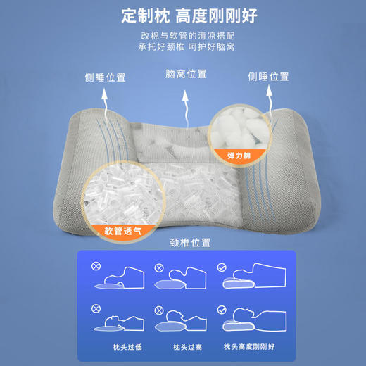 【简形护颈枕】日本睡眠黑科技自由高度调节保护颈椎承托设计全新冷感科技面料一触即凉随意清洗舒适透气天然健康缓解放松你的颈椎 商品图6