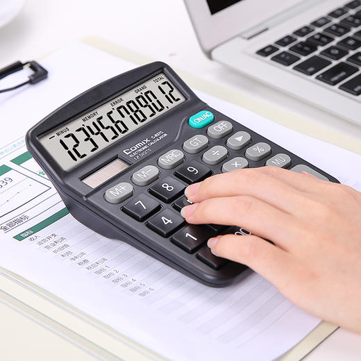 【仅供集采】齐心 C-837C 中台太阳能计算器10个/盒 商品图2