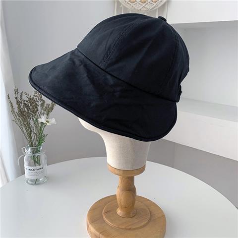 渔夫帽女夏可扎马尾遮阳帽韩版百搭防晒遮脸鸭舌帽薄款棉布太阳帽 商品图5