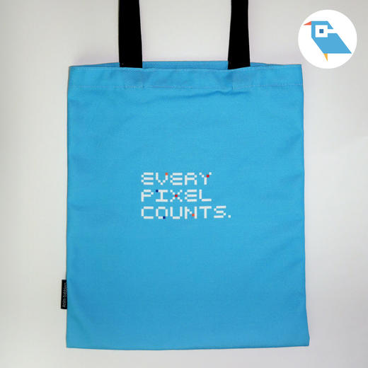 动画学术趴原创！像素风蓝色文艺帆布袋！每个像素都是焦点，<可爱透了>系列周边 商品图0