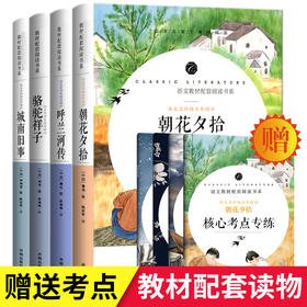 全套4册 朝花夕拾鲁迅原著正版 城南旧事林海音著 骆驼祥子 呼兰河传萧红著 七年级必读课外书老师推荐初一初中小学生课外阅读书籍