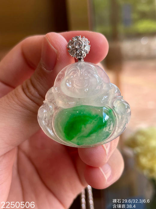 2250506，冰飘翠佛公吊坠，59999 商品图2