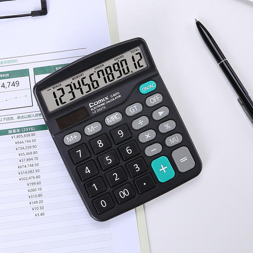 【仅供集采】齐心 C-837C 中台太阳能计算器10个/盒 商品图4