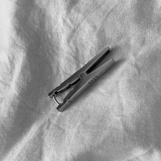 北京仓｜POCHE-Clothespin-衣夹 耳环（银色 单只）［乌克兰设计师］ 商品图8