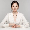 天然墨翡翠+白翡翠 湖水绿翡翠长耳饰 TRACEY CHEN 商品缩略图2