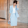 蓝色职业套装女正装气质女神范通勤商务西装套裙两件套早秋 商品缩略图2