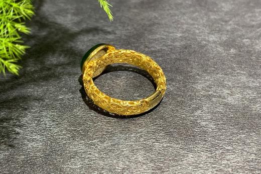 【御珠宫坊】金镶碧玉戒指 商品图1