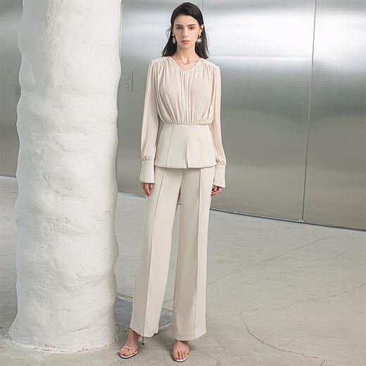 职业装长袖衬衣女早秋新款时尚气质商务正装衬衫OL套裤工作服 商品图1