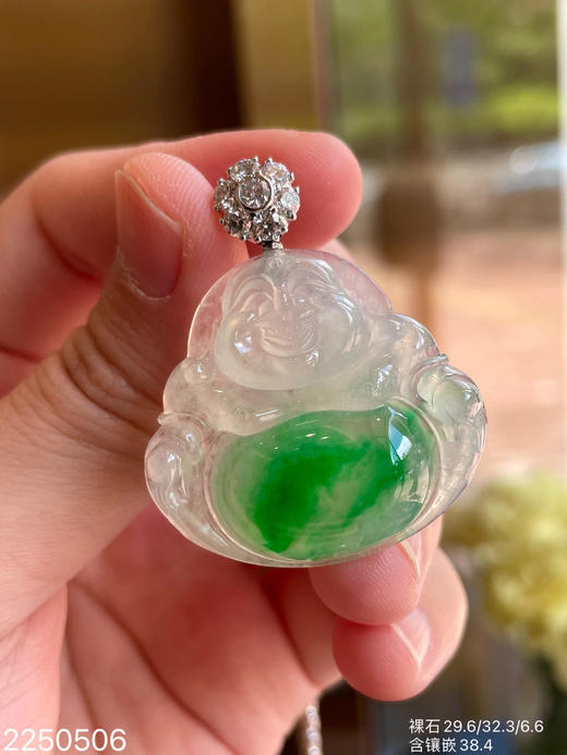 2250506，冰飘翠佛公吊坠，59999 商品图0