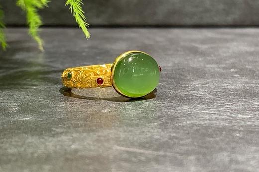 【御珠宫坊】金镶碧玉戒指 商品图2