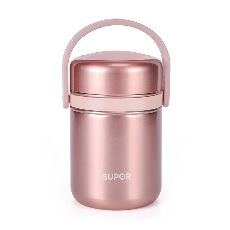 苏泊尔 保温饭盒高汤宝系列保温提锅 KF15A10玫瑰金1.5L