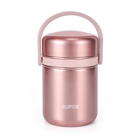 苏泊尔 保温饭盒高汤宝系列保温提锅 KF15A10玫瑰金1.5L