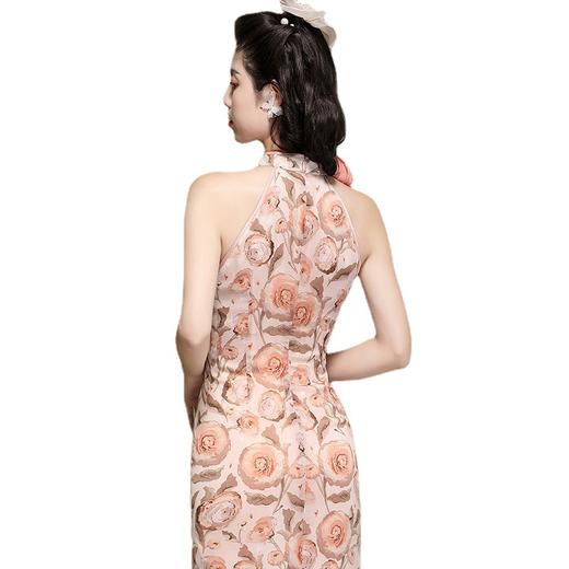 优雅时尚旗袍新款雪纺印花无袖改良年轻连衣裙日常    OY220285 商品图4