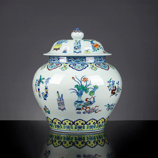 青花斗彩博古纹套组 商品图4