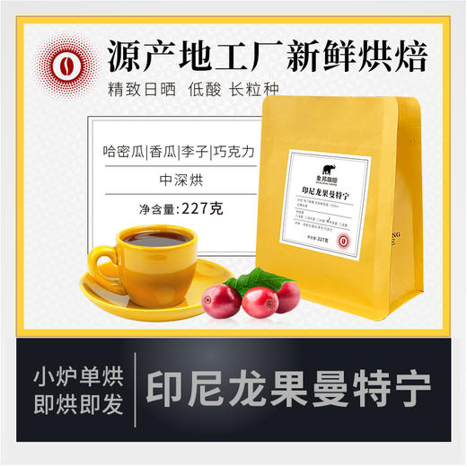 象邦长身龙果曼特宁日晒咖啡豆中深烘低酸单品现烘手冲227g可磨粉 商品图0