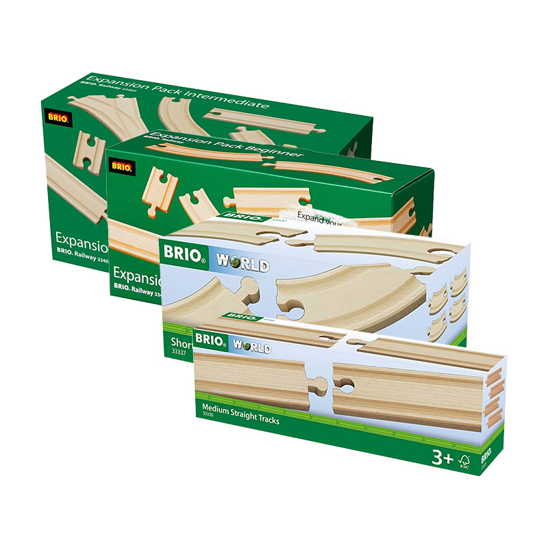 BRIO 轨道扩展包火车木质制轨道配件玩具