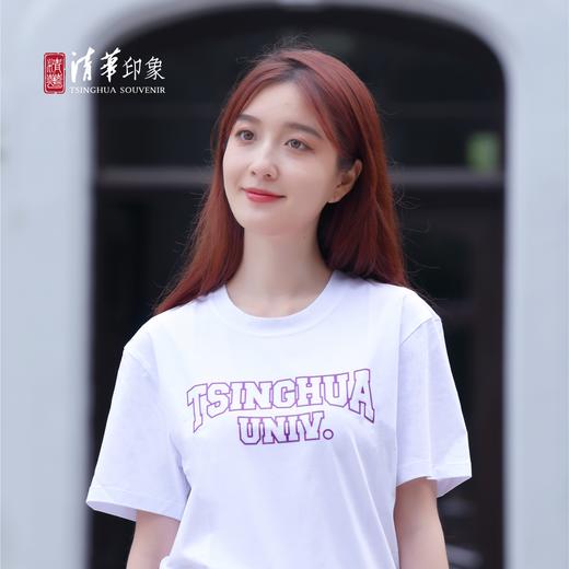 清华经典款英文印花 T 恤 商品图7