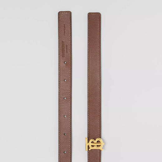 BURBERRY 巴宝莉 女士双面 Monogram TB专属标识图案皮革腰带 黑色 8052488 A1189 商品图3
