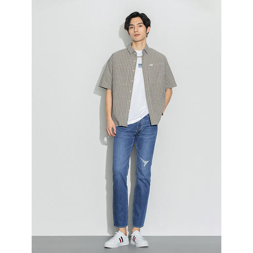 Lee商场同款22春夏新品舒适版格纹多色男短袖衬衫潮LMT001613100 商品图2