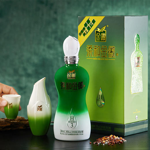 甘肃金徽酒45度柔和H3 500mL*4瓶整箱装 浓香型白酒 商品图1