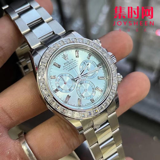 劳力士 宇宙计型迪通拿系列 冰蓝面冰糖迪钻圈 男士腕表 表盘尺寸：40mm×12.4mm 实测！
机芯：搭载改Cal.4130全自动机械机芯 商品图4