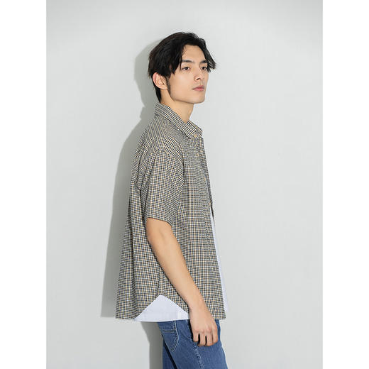 Lee商场同款22春夏新品舒适版格纹多色男短袖衬衫潮LMT001613100 商品图3