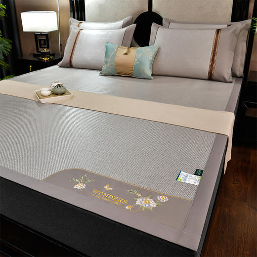 HMX033 可折叠绣球花冰藤双面凉席 商品图4