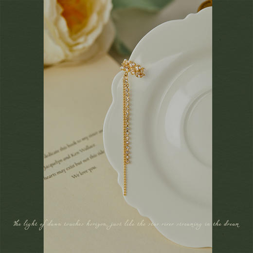 Oflye潮流饰品 无耳洞耳骨夹女流苏耳夹女小众新款夏季气质耳环耳饰 商品图3