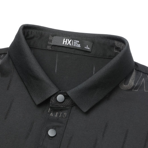 【断码清仓】HX 夏季翻领短袖T恤Y102220097101/02POLO杉 商品图4