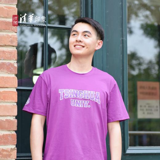 清华经典款英文印花 T 恤 商品图3