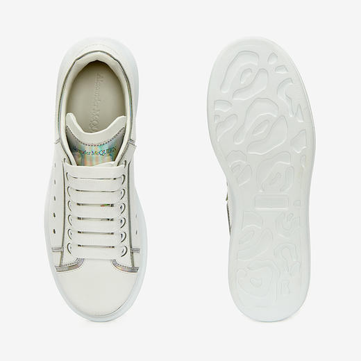 ALEXANDER MCQUEEN 亚历山大.麦昆 男士小牛皮白尾阔型休闲运动鞋 白色 645868 WIBNV 9989 商品图3