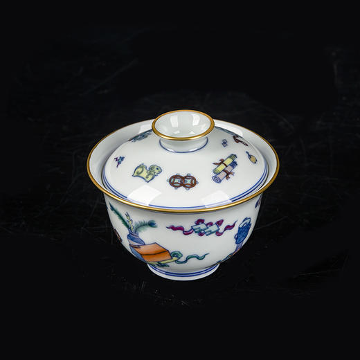 青花斗彩博古纹套组 商品图3