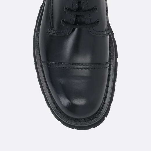 ALEXANDER MCQUEEN 麦昆 男士真皮厚底皮鞋 黑色 708174 WIC61 1000 商品图2