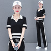 短袖休闲，运动服套装宽松显瘦时尚漂亮翻领两件套TR-2015 商品缩略图1
