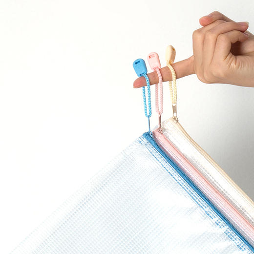 齐心 A3362 莫兰迪网格拉链袋 A4 商品图2