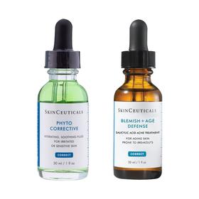 【修护组合】美国Skinceuticals修丽可精华套装（色修30ml+果酸30ml）【香港直邮】