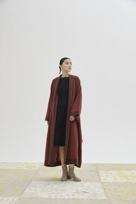 加大版青果领羊绒睡袍 SJN19M301N