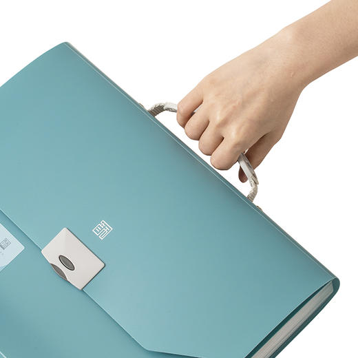 齐心 A6198 手提颜选莫兰迪软手提风琴包 A4 13格 商品图1