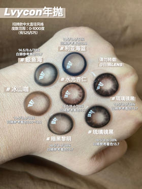 韩产美瞳品牌Lvycon全系列测评合集！