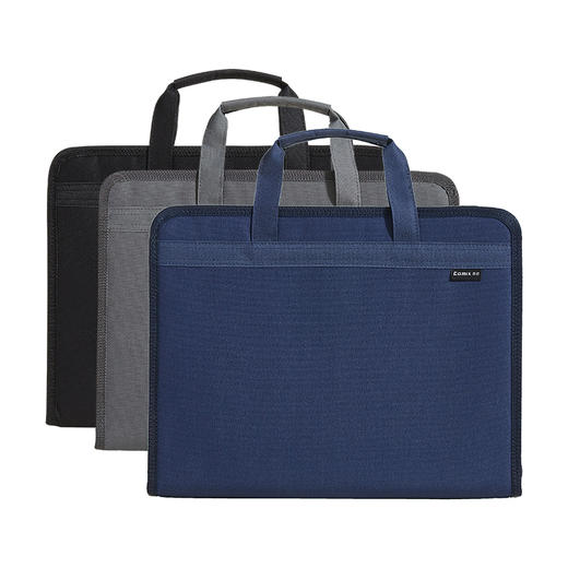 齐心 A8113 布面风琴手提公文包 A4 商品图0