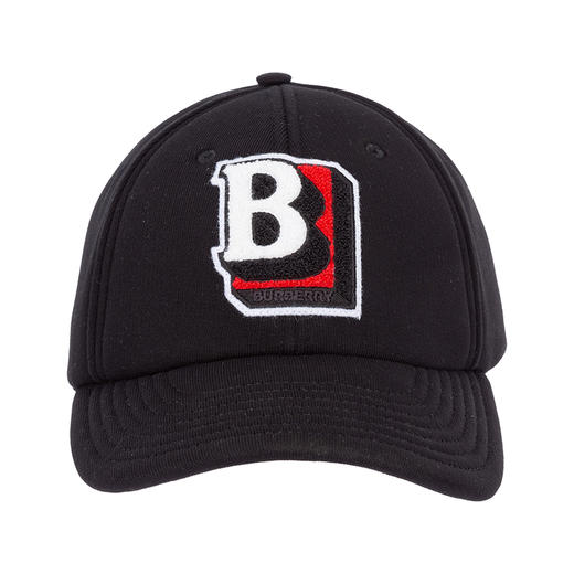 BURBERRY 巴宝莉 男女同款棉质字母图案棒球帽 黑色 8048730 A1189 商品图0