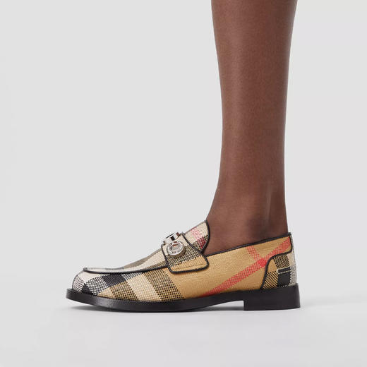 BURBERRY 巴宝莉 女士徽标细节格纹尼龙乐福鞋 8054093 A8731 商品图3