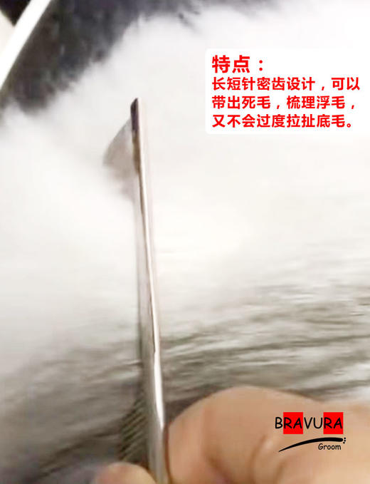 宠物猫咪梳 猫米专用双齿梳长毛犬用排梳 【#7】【#8】【#24】意大利BRAVURAGROOM 商品图7